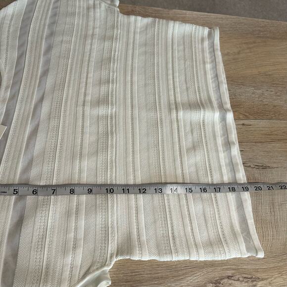 Ramy Brook Textured Short Sleeve Knit Sweater Cloud S - Picture 8 of 8